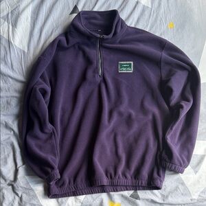 Purple Half-Zip Fleece Sweater